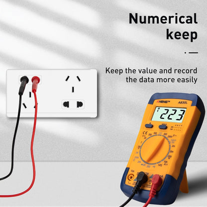 ANENG A830L Handheld Multimeter Household Electrical Instrument(Blue Yellow) - Consumer Electronics by ANENG | Online Shopping UK | buy2fix