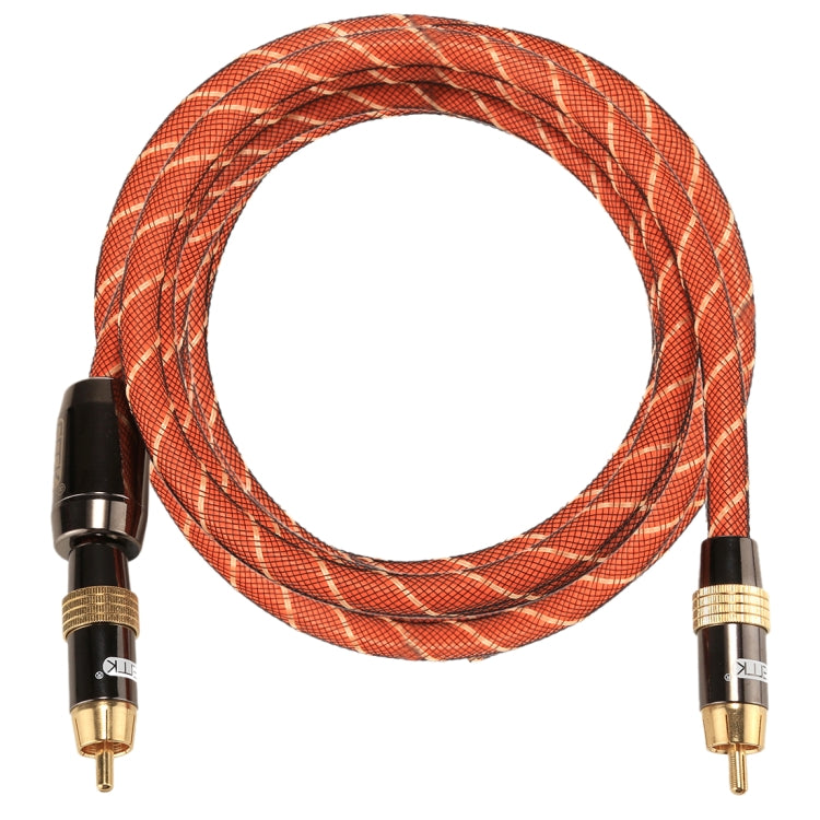 EMK TZ/A 2m OD8.0mm Gold Plated Metal Head RCA to RCA Plug Digital Coaxial Interconnect Cable Audio / Video RCA Cable - RCA Cable by EMK | Online Shopping UK | buy2fix