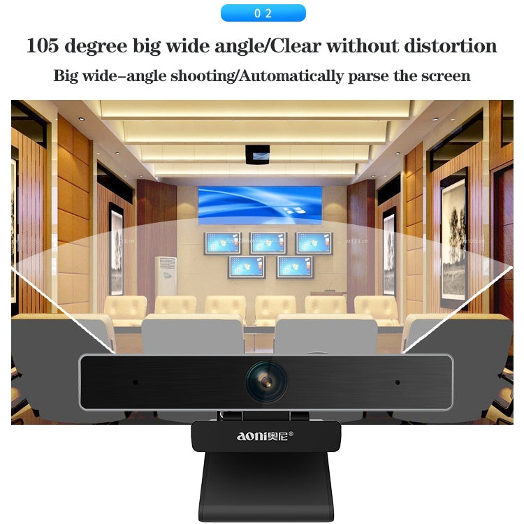 aoni C90 1080P HD Business Smart Computer Camera with Microphone - HD Camera by buy2fix | Online Shopping UK | buy2fix