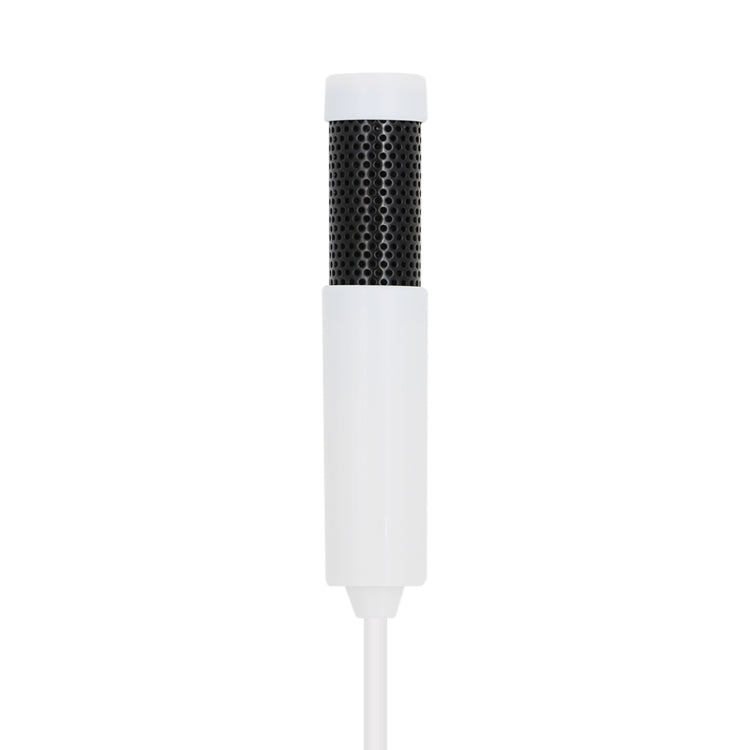 Yanmai SF555 Mini Professional 3.5mm Jack Studio Stereo Condenser Recording Microphone, Cable Length: 1.5m, Compatible with PC and Mac for Live Broadcast Show, KTV, etc.(White) - Consumer Electronics by Yanmai | Online Shopping UK | buy2fix