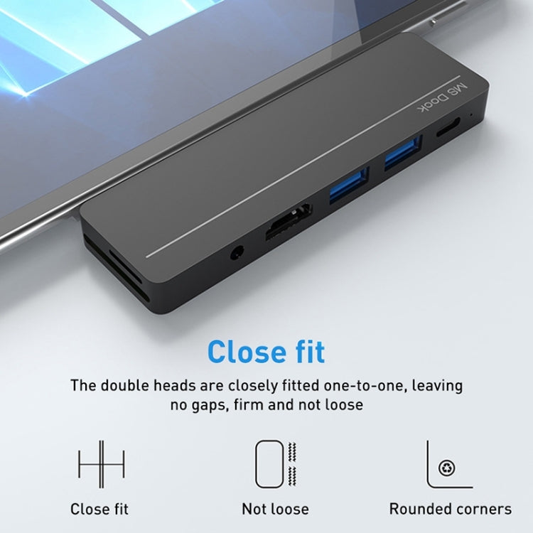 Rocketek SHX5 Multifunctional Dual Type-C Ports Expansion Dock HUB Adapter - USB HUB by ROCKETEK | Online Shopping UK | buy2fix