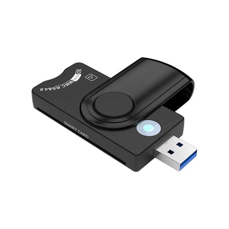 Rocketek CR310-B USB3.0 Multi-function IC Smart Card / SD / TF / SIM Card Reader -  by ROCKETEK | Online Shopping UK | buy2fix