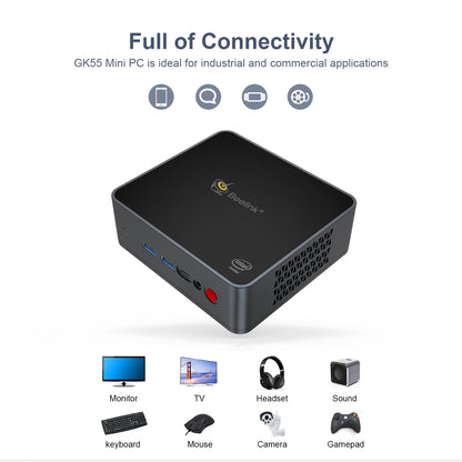 Beelink GK55 Windows 11 Mini PC, 8GB+256GB, Intel Gemini Lake J4125, Support Bluetooth / HDMI / WiFi / RJ45, UK Plug -  by Beelink | Online Shopping UK | buy2fix