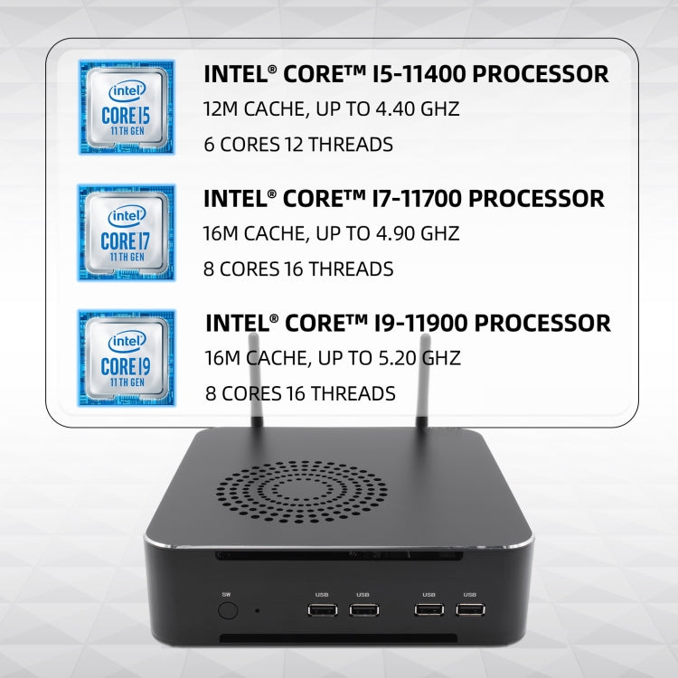 HYSTOU M7 Windows 7/8/10 / Linux System Mini PC, Intel Core i9-11900 Octa-core 16M Cache up to 5.2GHz, 32GB RAM+1TB SSD, US Plug - Windows Mini PCs by HYSTOU | Online Shopping UK | buy2fix