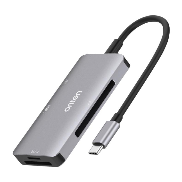 Onten 91882 5 In 1 USB3.0 x3 + SD + TF + CF Type-C / USB-C OTG Multi-function Card Reader - Card Reader by Onten | Online Shopping UK | buy2fix