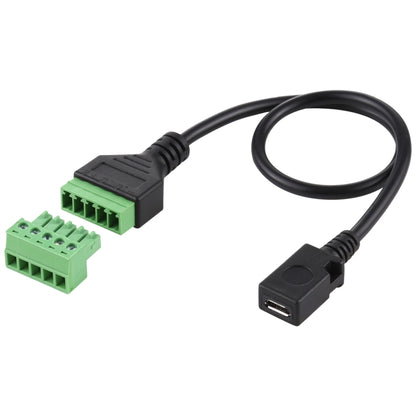 Micro USB Female to 5 Pin Pluggable Terminals Solder-free USB Connector Solderless Connection Adapter Cable, Length: 30cm -  by buy2fix | Online Shopping UK | buy2fix