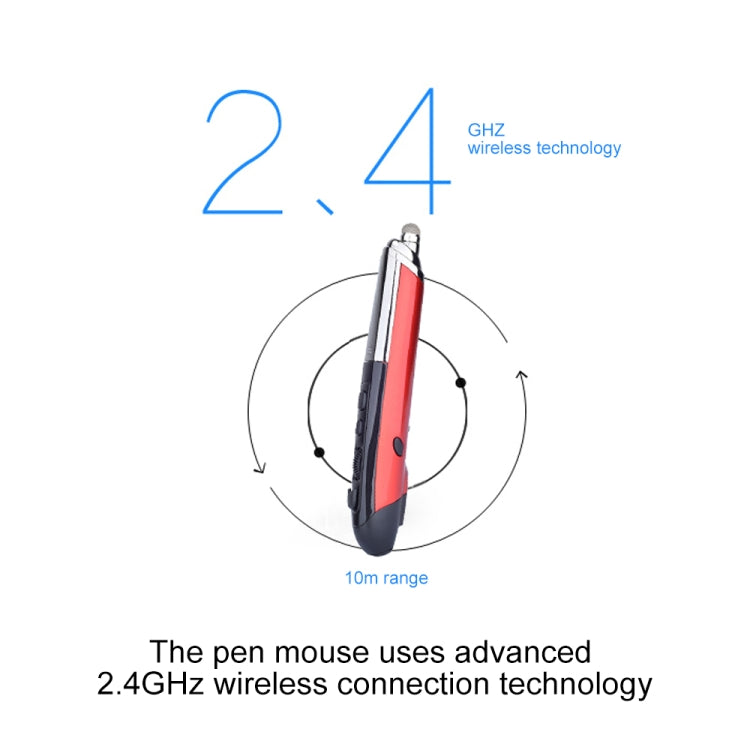 PR-08 6-keys Smart Wireless Optical Mouse with Stylus Pen & Laser Function (Red) - Computer & Networking by buy2fix | Online Shopping UK | buy2fix