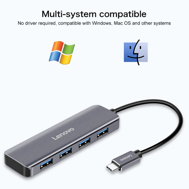 Lenovo C04 4 In 1 Type-C / USB-C to USB-C Converter Splitter Hub - Cable & Adapters by Lenovo | Online Shopping UK | buy2fix