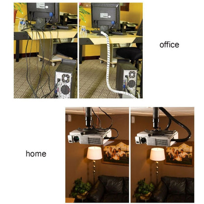 7m PE Spiral Pipes Wire Winding Organizer Tidy Tube, Nominal Diameter: 12mm(White) - Cable Ties & Organizers by buy2fix | Online Shopping UK | buy2fix