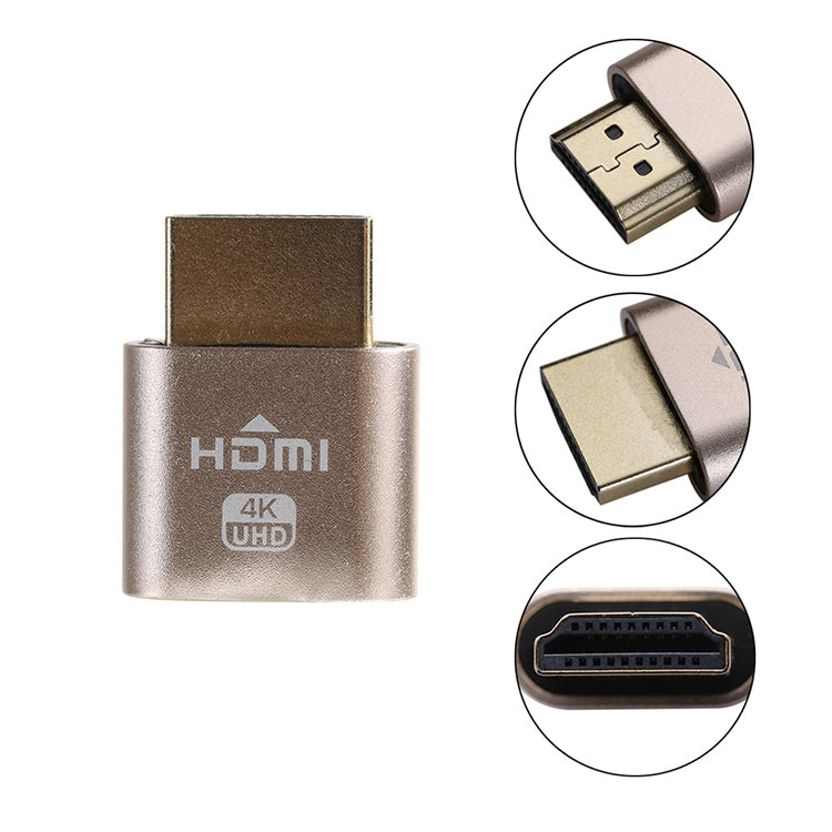 VGA Virtual Display Adapter HDMI 1.4 DDC EDID Dummy Plug Headless Display Emulator (Silver) - Computer & Networking by buy2fix | Online Shopping UK | buy2fix