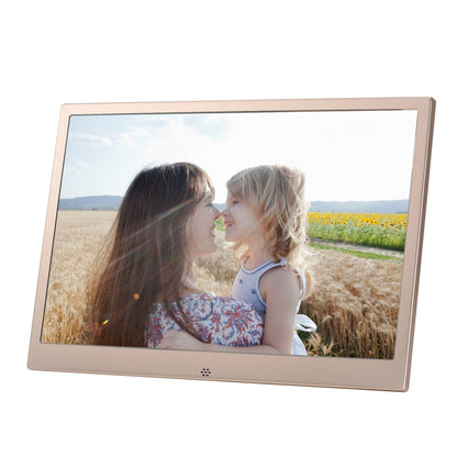 HSD1202 12.1 inch 1280x800 High Resolution Display Digital Photo Frame with Holder and Remote Control, Support SD / MMC / MS Card / USB Port, EU Plug(Gold) - Consumer Electronics by buy2fix | Online Shopping UK | buy2fix