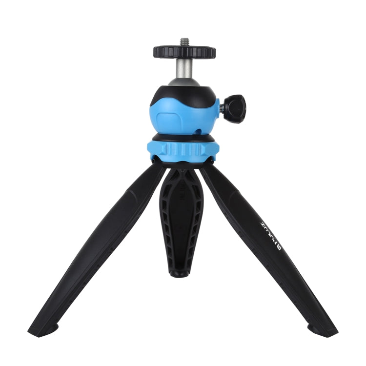 PULUZ 20cm Pocket Plastic Tripod Mount with 360 Degree Ball Head for Smartphones, GoPro, DSLR Cameras(Blue) - Camera Accessories by PULUZ | Online Shopping UK | buy2fix