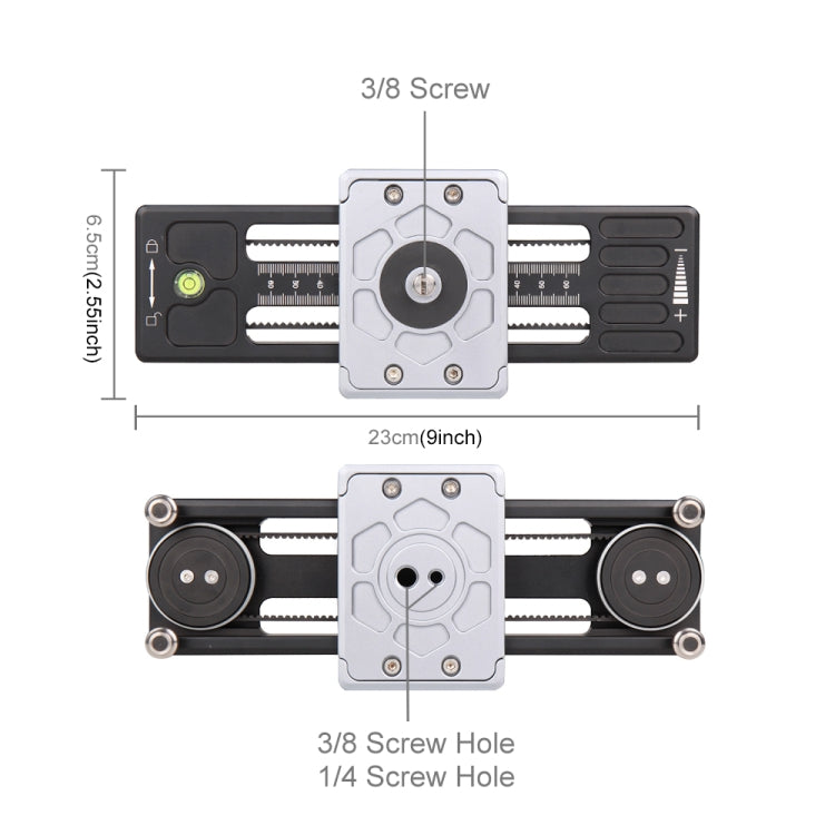 PULUZ Close-Up Shooting Desktop Fluid Drag Track Slider Aluminum Alloy Camera Video Stabilizer Rail with 1/4 inch Screw - Other Accessories by PULUZ | Online Shopping UK | buy2fix