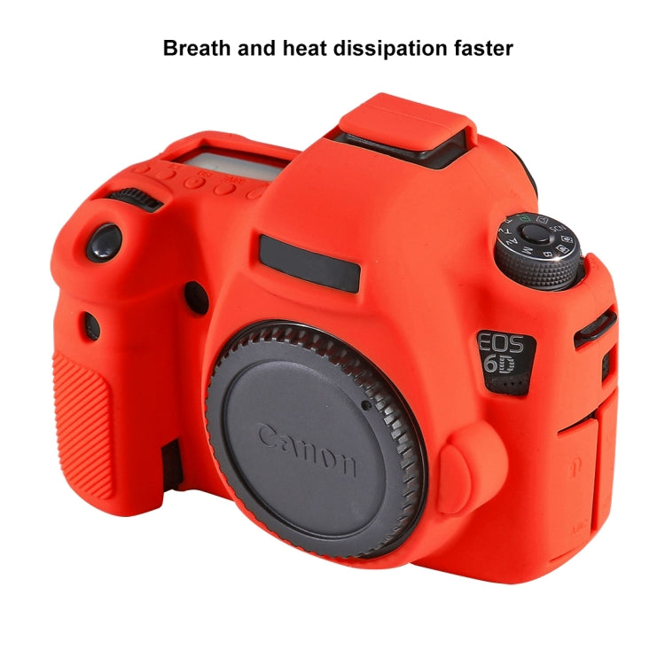 PULUZ Soft Silicone Protective Case for Canon EOS 6D(Red) - Camera Accessories by PULUZ | Online Shopping UK | buy2fix