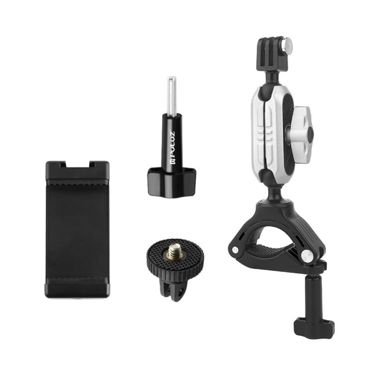 PULUZ Handlebar  Arm Mount with Phone Clamp & Mount Adapter & Long Screw - Helmet Mount by PULUZ | Online Shopping UK | buy2fix