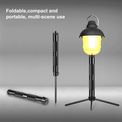 PULUZ Foldable Aluminum Alloy Light Stand Live Tripod Camping Ground Holder - Consumer Electronics by PULUZ | Online Shopping UK | buy2fix