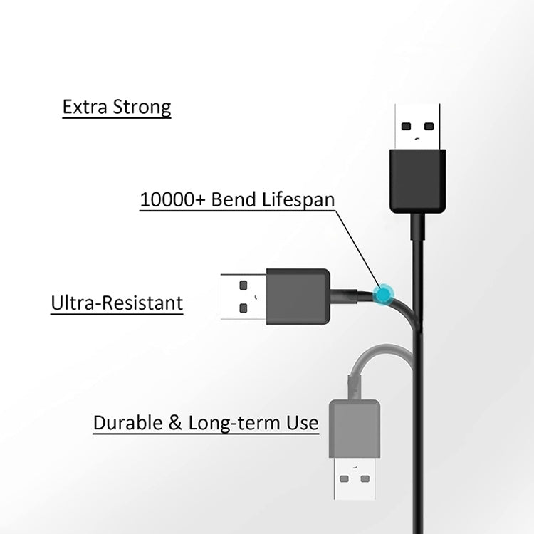 1m USB 3.0 Data Sync Charger Cable, For Asus Eee Pad Transformer Prime TF502 / TF600T / TF701T / TF701F / TF810(Black) - Micro USB Cable by buy2fix | Online Shopping UK | buy2fix