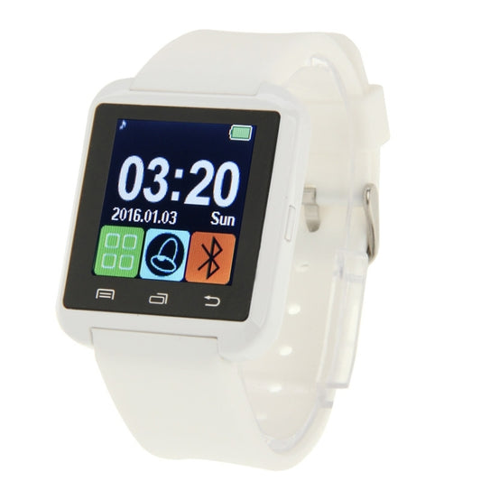 U80 Bluetooth Health Smart Watch 1.5 inch LCD Screen for Android Mobile Phone, Support Phone Call / Music / Pedometer / Sleep Monitor / Anti-lost(White) - Smart Wear by buy2fix | Online Shopping UK | buy2fix