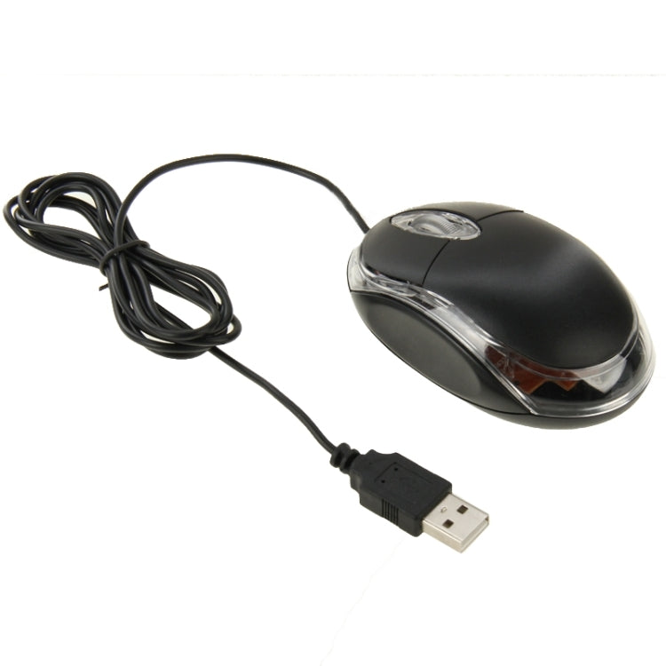 1000dpi Colorful Light USB Scroll Wheel Optical Mouse(Black) - Wired Mice by buy2fix | Online Shopping UK | buy2fix