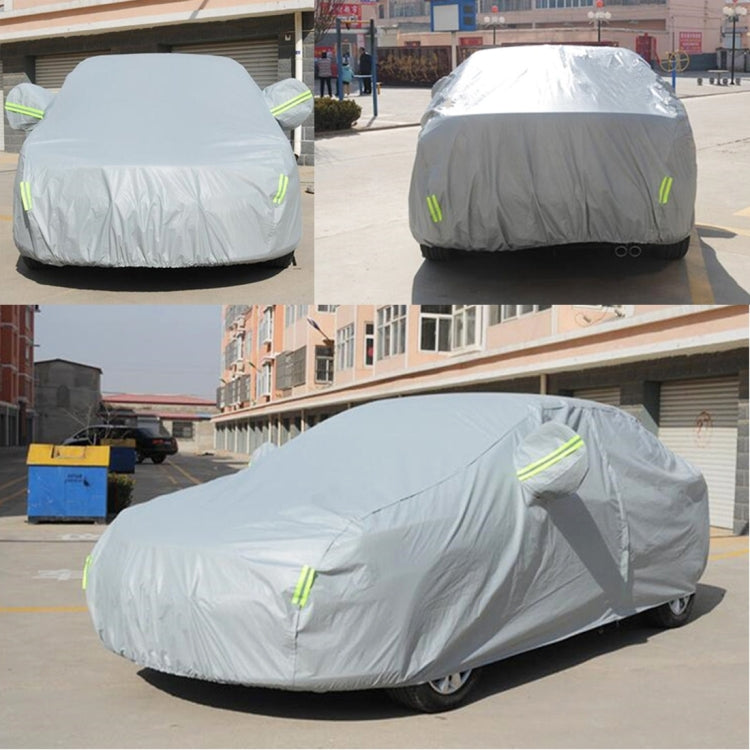 PEVA Anti-Dust Waterproof Sunproof Hatchback Car Cover with Warning Strips, Fits Cars up to 4.1m(160 inch) in Length - PE Material by buy2fix | Online Shopping UK | buy2fix