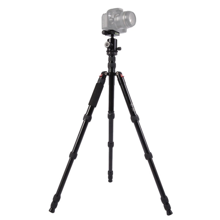 Triopo MT-2805C Adjustable Portable Aluminum Tripod with NB-2S Ball Head for Canon Nikon Sony DSLR Camera(Black) - Camera Accessories by TRIOPO | Online Shopping UK | buy2fix