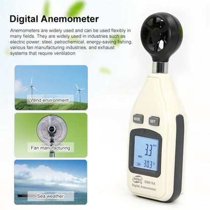 BENETECH Digital Electronic Anemometer (GM816A)(White) - Tachometers & Anemometer by BENETECH | Online Shopping UK | buy2fix