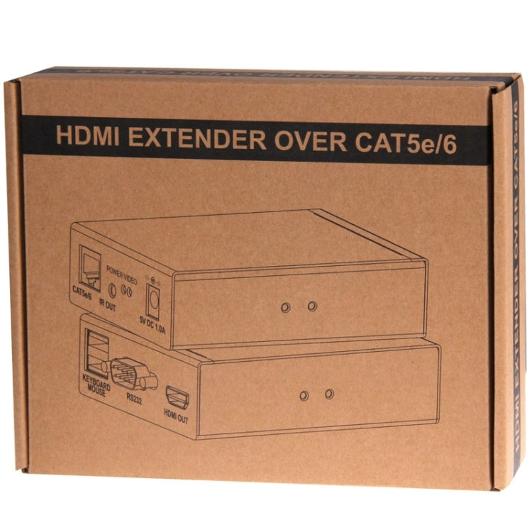HDMI Extender Over Cat5e / 6 (EU Plug)(Black) - Amplifier by buy2fix | Online Shopping UK | buy2fix