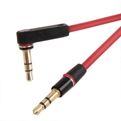 1.2m Aux Audio Cable 3.5mm Elbow Male to Straight  Male, Compatible with Phones, Tablets, Headphones, MP3 Player, Car/Home Stereo & More(Red) - Cable & Splitter by buy2fix | Online Shopping UK | buy2fix