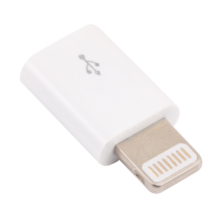 Micro USB Female to 8 Pin Male Mini Adapter(White) - Converter & Adapter by buy2fix | Online Shopping UK | buy2fix