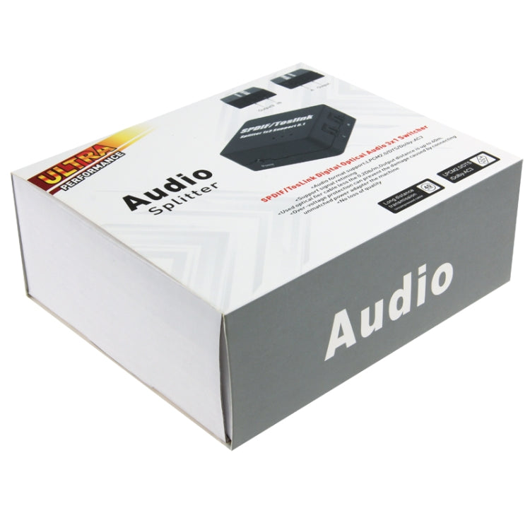 SPDIF / TOSLINK Power Adapter Digital Optical Audio Splitter Amplifier 1x3 Supports 5.1 - Fiber Receiver by buy2fix | Online Shopping UK | buy2fix