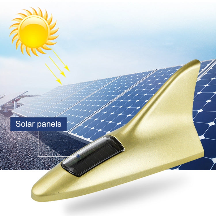Solar Shark Fin High-positioned Alarm Light(White) - In Car by buy2fix | Online Shopping UK | buy2fix