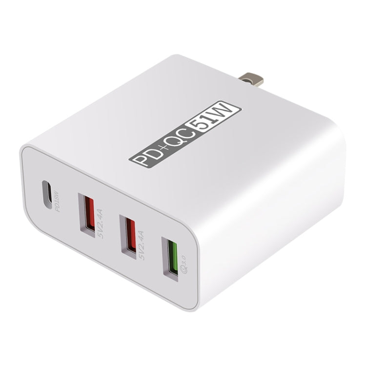 WLX-A6 4 Ports Quick Charging USB Travel Charger Power Adapter, US Plug - Apple Accessories by buy2fix | Online Shopping UK | buy2fix