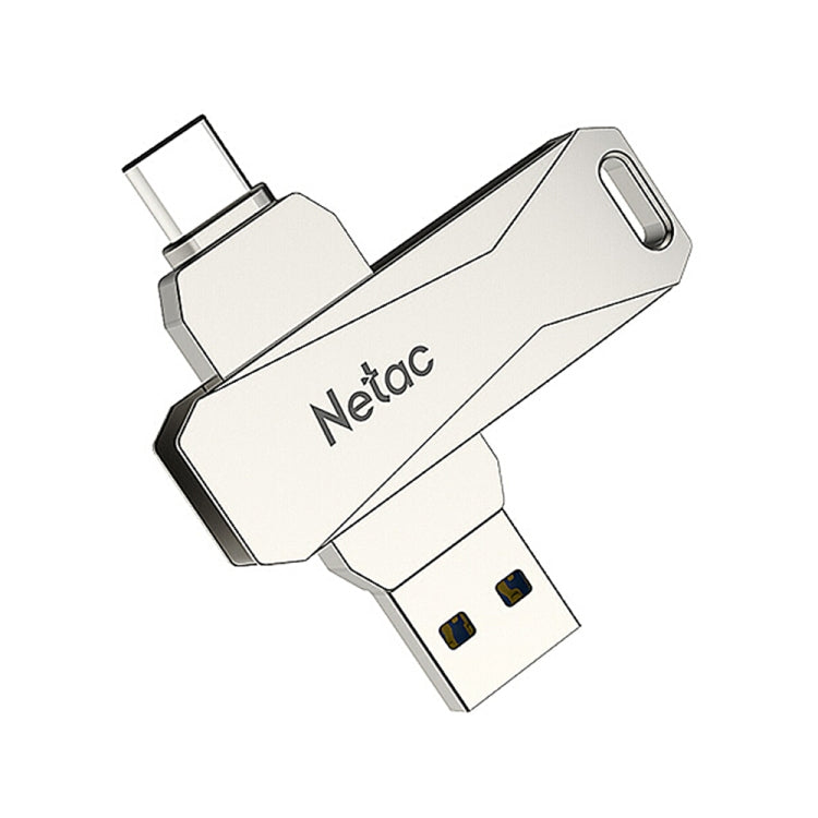 Netac U782C 128GB USB-C / Type-C + USB 3.0 360 Degrees Rotation Zinc Alloy Flash Drive OTG U Disk - USB Flash Drives by Netac | Online Shopping UK | buy2fix