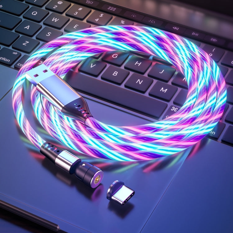 2.4A USB to USB-C / Type-C 540 Degree Bendable Streamer Magnetic Data Cable, Cable Length: 1m (Colour) - Mobile Accessories by buy2fix | Online Shopping UK | buy2fix