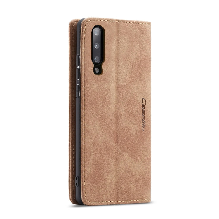 CaseMe-013 Multifunctional Retro Frosted Horizontal Flip Leather Case for Galaxy A70, with Card Slot & Holder & Zipper Wallet & Photo Frame(Brown) - Galaxy Phone Cases by CaseMe | Online Shopping UK | buy2fix