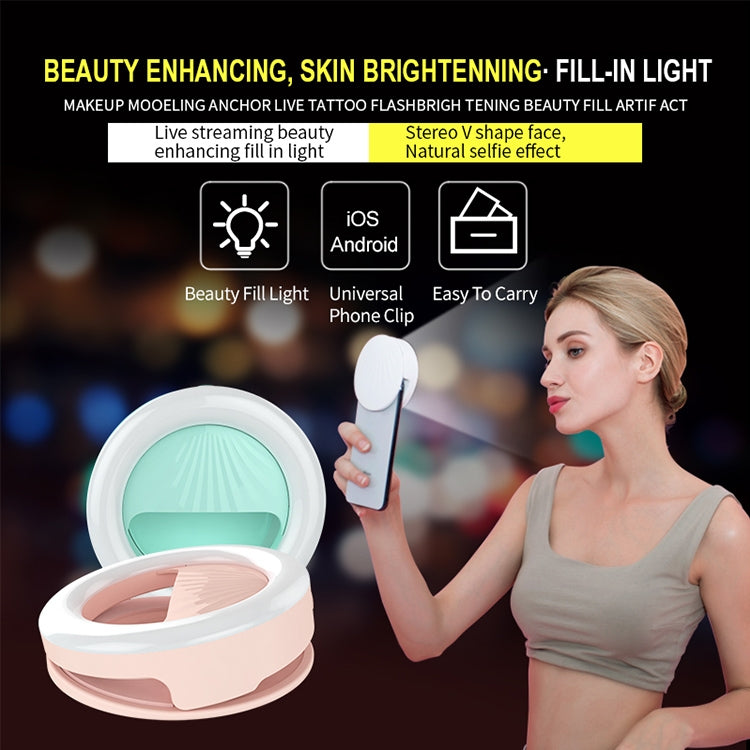 RK34 Rechargeable Beauty Selfie Light Selfie Clip Flash Fill Light (Black) - Consumer Electronics by buy2fix | Online Shopping UK | buy2fix