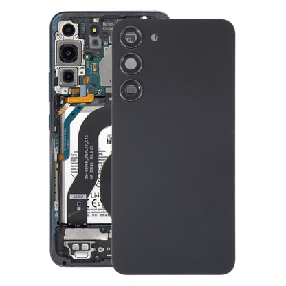 For Samsung Galaxy S23+ SM-S916B OEM Glass Battery Back Cover with Camera Lens Cover(Black) - Repair & Spare Parts by buy2fix | Online Shopping UK | buy2fix