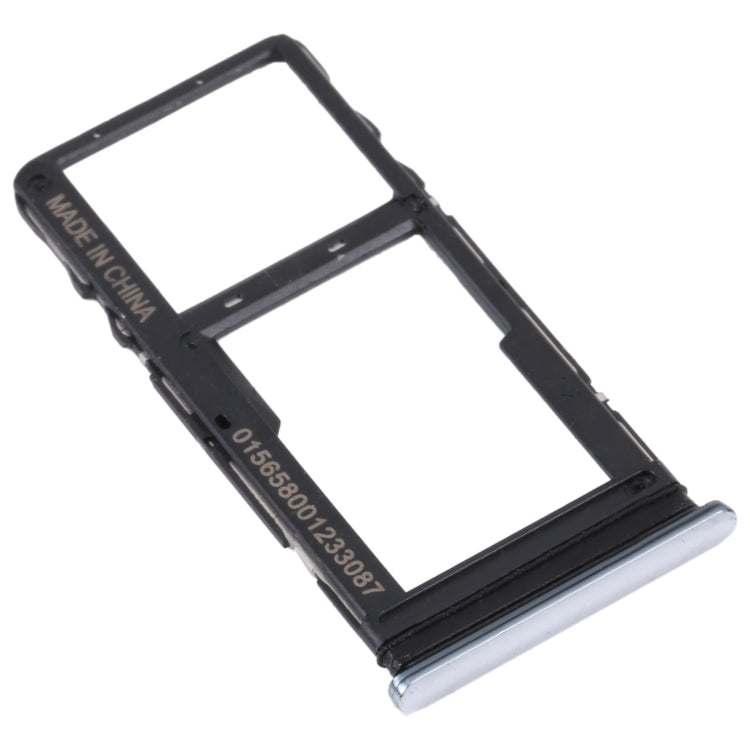 Original SIM Card Tray + Micro SD Card Tray for TCL 10L/10 Lite T770H T770B(Silver) - Repair & Spare Parts by buy2fix | Online Shopping UK | buy2fix