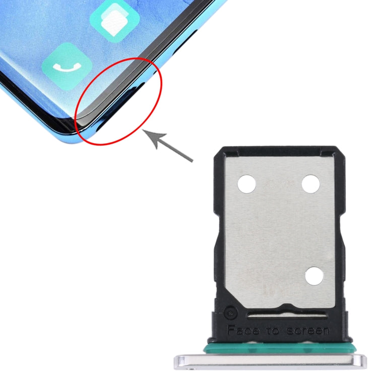 For OPPO Reno5 Pro 5G SIM Card Tray + SIM Card Tray (Silver) - Card Socket by buy2fix | Online Shopping UK | buy2fix