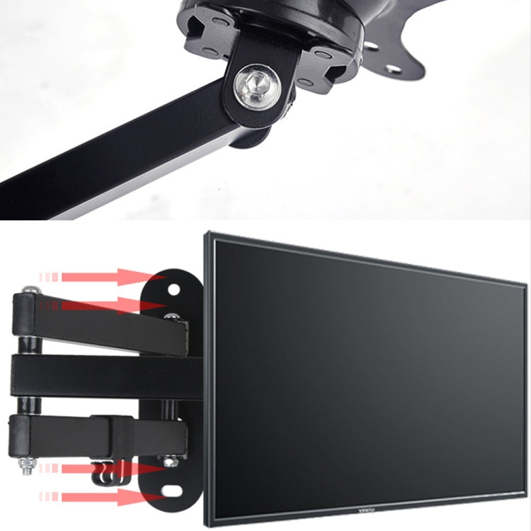 14-27 inch Universal Rotatable Retractable Computer Monitor Three Arms Wall Mount Bracket - Consumer Electronics by buy2fix | Online Shopping UK | buy2fix