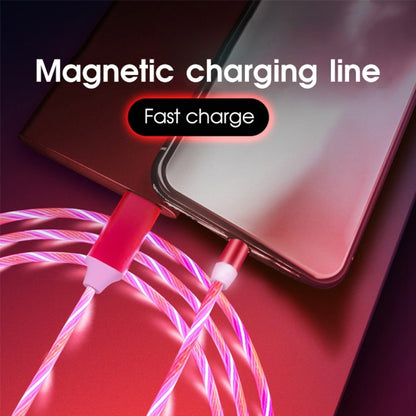 USB to Type-C / USB-C Magnetic Suction Colorful Streamer Mobile Phone Charging  Cable, Length: 1m(Red Light) - Mobile Accessories by buy2fix | Online Shopping UK | buy2fix