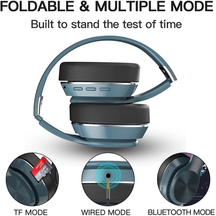 VJ320 Bluetooth 5.0 Head-mounted Foldable Wireless Headphones Support TF Card with Mic(Black) - Headset & Headphone by buy2fix | Online Shopping UK | buy2fix