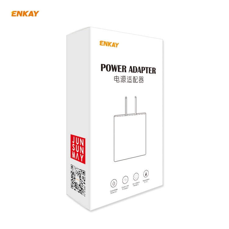 ENKAY Hat-Prince 20W PD Type-C + QC 3.0 USB Fast Charging Travel Charger Power Adapter with Fast Charge Data Cable, US Plug(With Type-C Cable) - Apple Accessories by ENKAY | Online Shopping UK | buy2fix