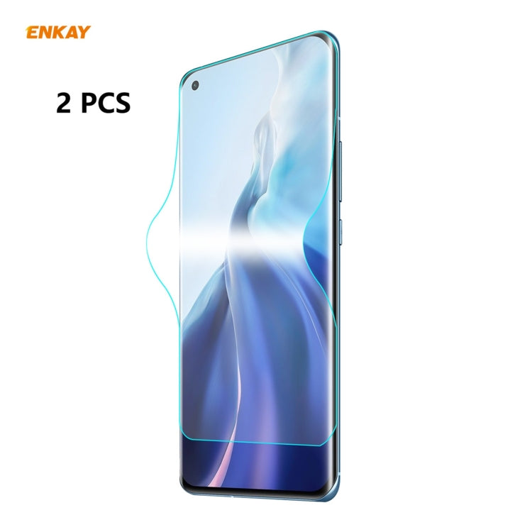 For Xiaomi Mi 11 Ultra 2 PCS ENKAY Hat-Prince Full Glue Full Coverage Screen Protector Explosion-proof Hydrogel Film - For Xiaomi by ENKAY | Online Shopping UK | buy2fix