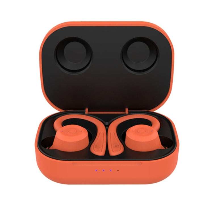 T20 TWS Bluetooth Hooks Wireless Sports Headphones with Charging Box IPX6 Waterproof Noise-cancelling Earphones(Orange) - Bluetooth Earphone by buy2fix | Online Shopping UK | buy2fix