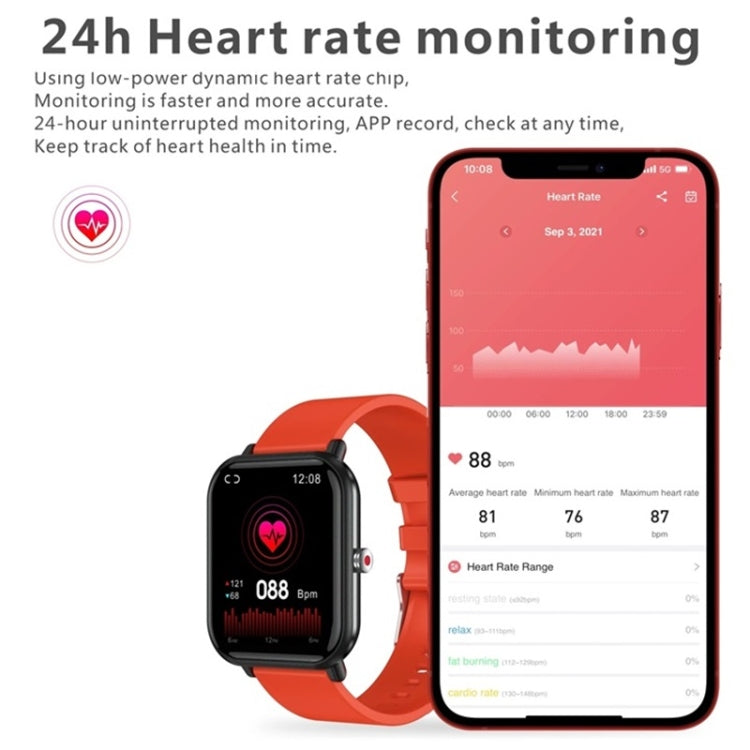 Q9pro 1.7 inch Color Screen Smart Watch, IP68 Waterproof,Support Temperature Monitoring/Heart Rate Monitoring/Blood Pressure Monitoring/Blood Oxygen Monitoring/Sleep Monitoring(Pink) - Smart Wear by buy2fix | Online Shopping UK | buy2fix