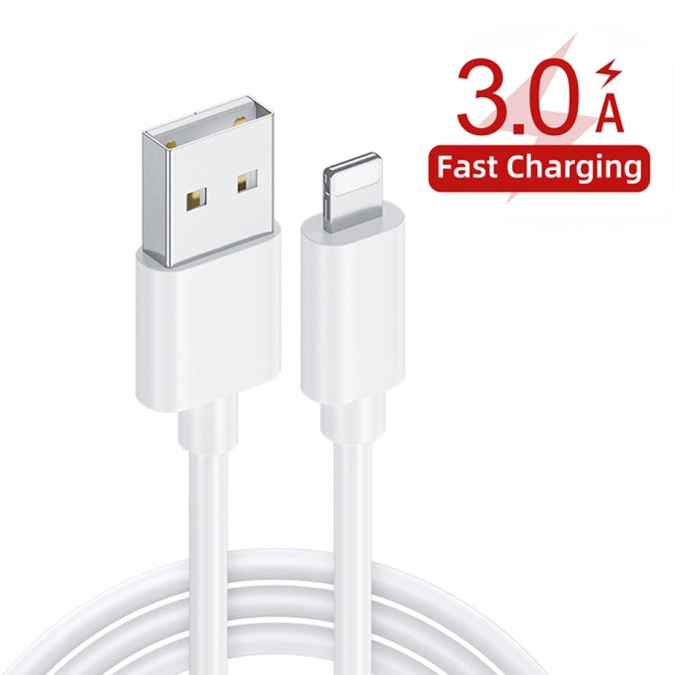 PD25W USB-C / Type-C + QC3.0 USB Dual Ports Fast Charger with USB to 8 Pin Data Cable, US Plug(White) - Apple Accessories by buy2fix | Online Shopping UK | buy2fix