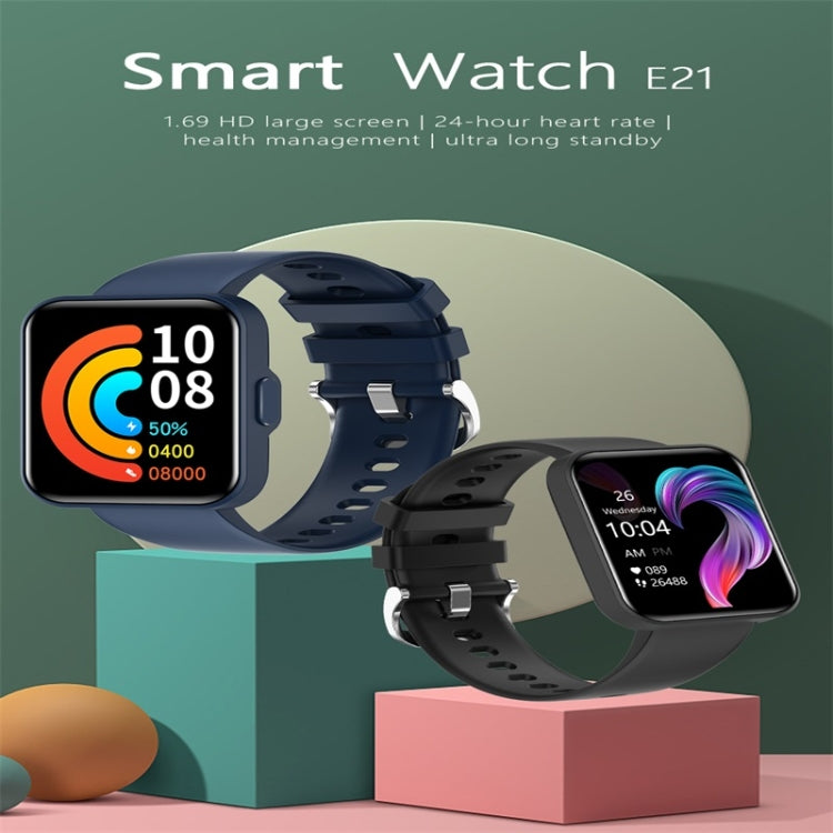 E21 1.69 inch Color Screen Smart Watch, IP68 Waterproof,Support Heart Rate Monitoring/Blood Pressure Monitoring/Blood Oxygen Monitoring/Sleep Monitoring/Female Physiology Reminder(Gold) - Smart Wear by buy2fix | Online Shopping UK | buy2fix