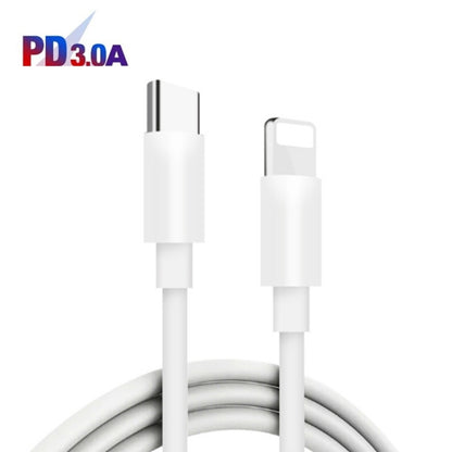 PD03 20W PD3.0 + QC3.0 USB Charger with Type-C to 8 Pin Data Cable, EU Plug(White) - Apple Accessories by buy2fix | Online Shopping UK | buy2fix