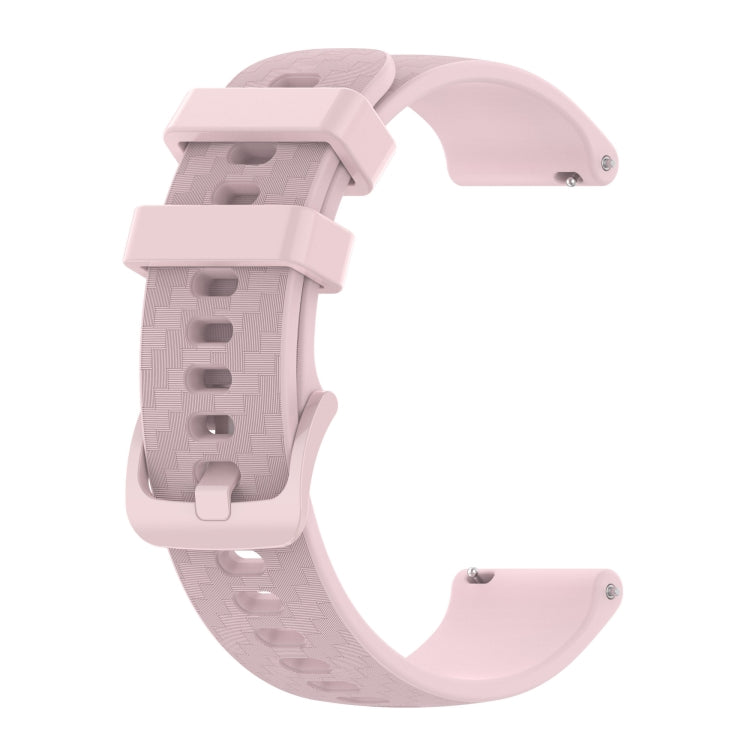 For Garmin Venu SQ 20mm Carbon Fiber Striped Silicone Watch Band(Pink) - Smart Wear by buy2fix | Online Shopping UK | buy2fix